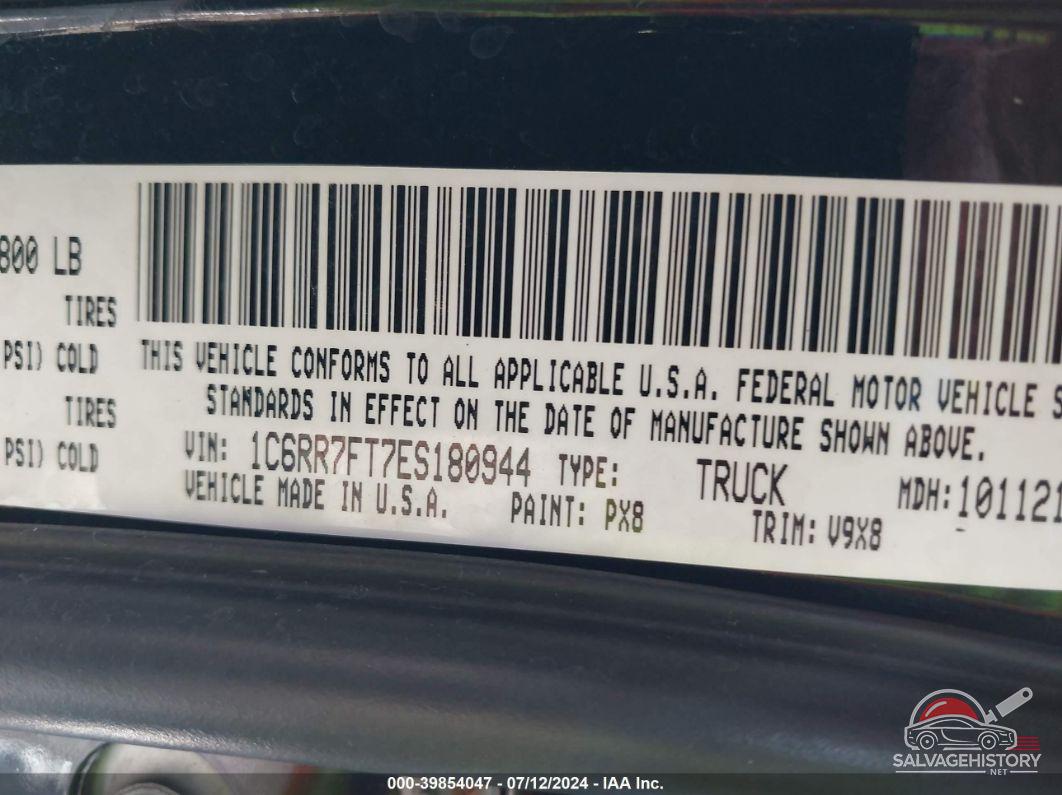 1C6RR7FT7ES180944 2014 RAM 1500 photo no. 9