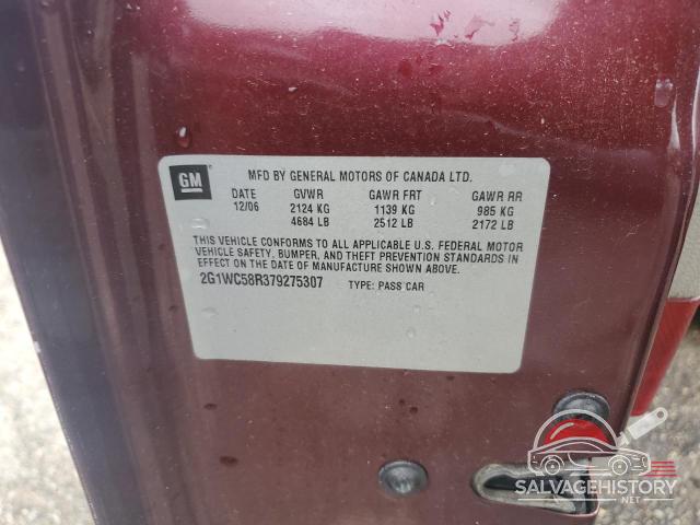 2G1WC58R379275307 2007 CHEVROLET IMPALA photo no. 12
