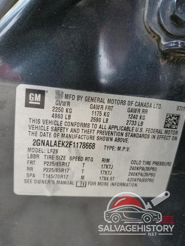 2GNALAEK2F1178668 2015 CHEVROLET EQUINOX photo no. 13