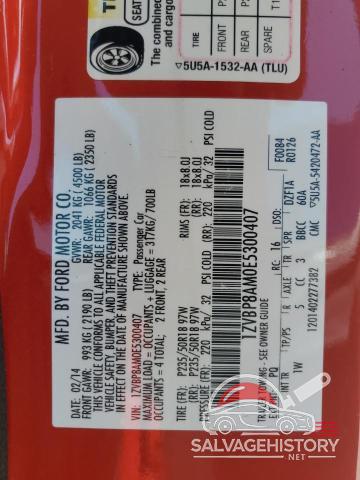 1ZVBP8AM0E5300407 2014 FORD ALL Models photo no. 12