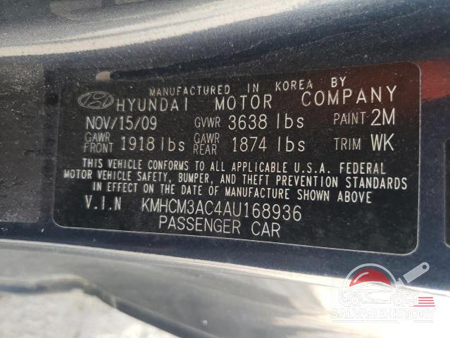 KMHCM3AC4AU168936 2010 HYUNDAI ACCENT photo no. 12