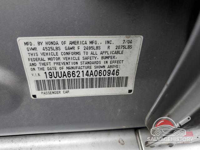 19UUA66214A060946 2004 ACURA TL photo no. 12