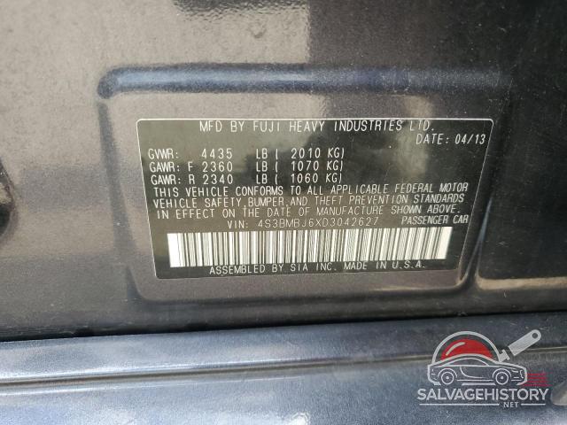 4S3BMBJ6XD3042627 2013 SUBARU LEGACY photo no. 12