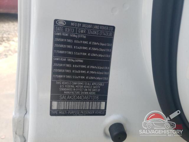 SALAK2D44DA671316 2013 LAND ROVER LR4 photo no. 13