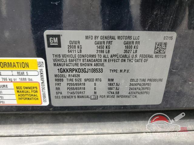 1GKKRPKD3GJ108533 2016 GMC ACADIA photo no. 13