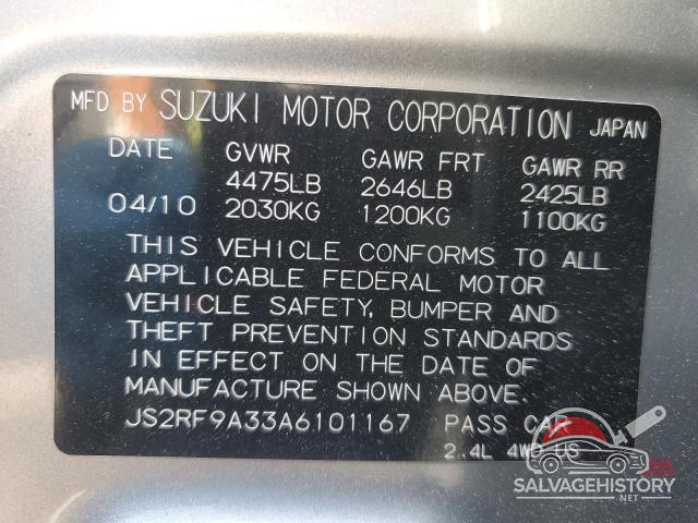 JS2RF9A33A6101167 2010 SUZUKI KIZASHI photo no. 12