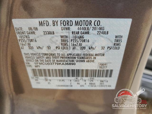 1FMCU03779KA36890 2009 FORD ESCAPE photo no. 13