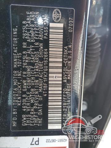 4T1BF1FK7GU162664 2016 TOYOTA CAMRY photo no. 13