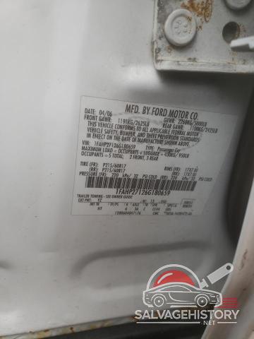 1FAHP27126G180659 2006 FORD 500 photo no. 12