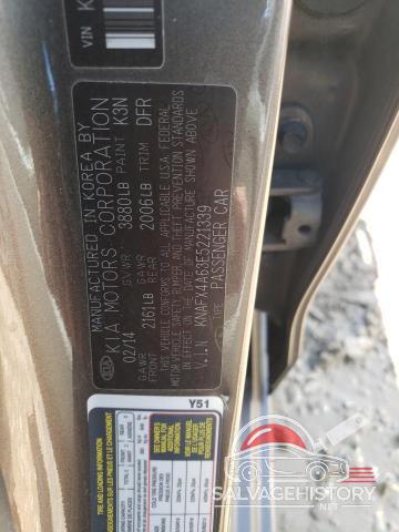 KNAFX4A63E5221339 2014 KIA FORTE photo no. 13