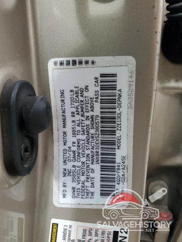 1NXBR32EX5Z380579 2005 TOYOTA COROLLA photo no. 12