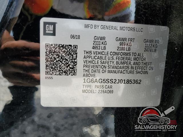 1G6AG5SS2J0185362 2018 CADILLAC ATS photo no. 12