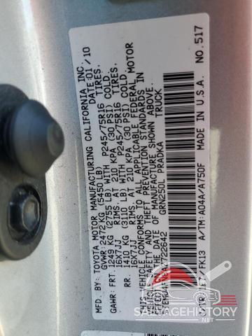 5TEMU4FN8AZ722642 2010 TOYOTA TACOMA photo no. 12
