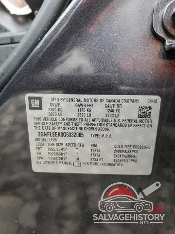 2GNFLEEK0G6332005 2016 CHEVROLET EQUINOX photo no. 13