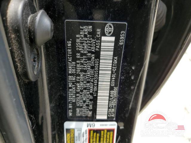 4T1BK46K59U590605 2009 TOYOTA CAMRY photo no. 12