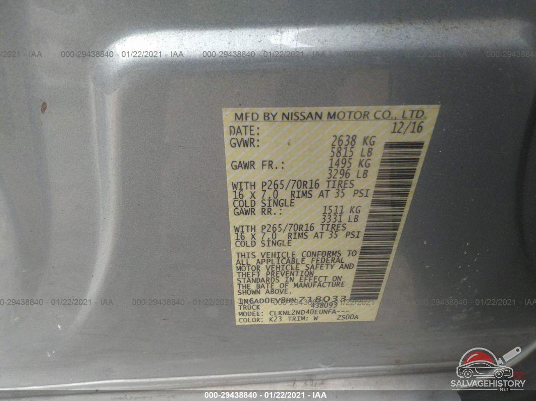 1N6AD0EV8HN718033 2017 NISSAN FRONTIER photo no. 9
