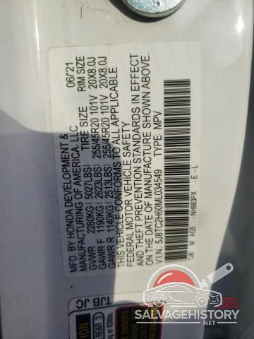 5J8TC2H60ML034549 2021 ACURA RDX photo no. 13