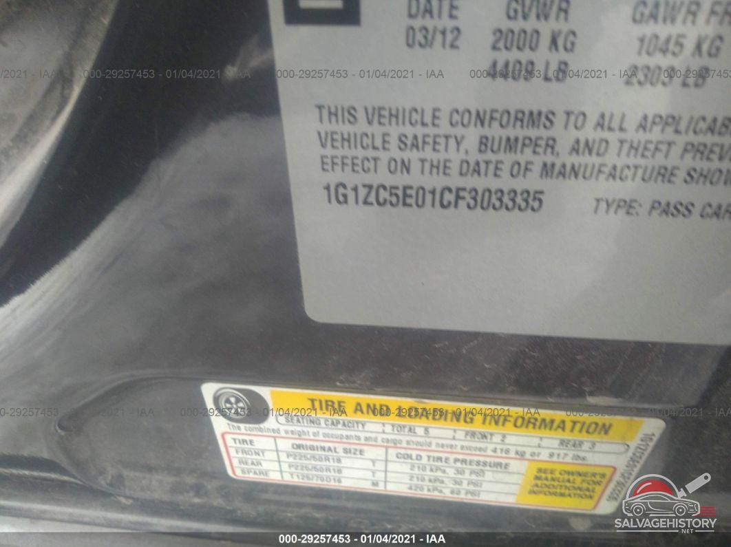 1G1ZC5E01CF303335 2012 CHEVROLET MALIBU photo no. 9