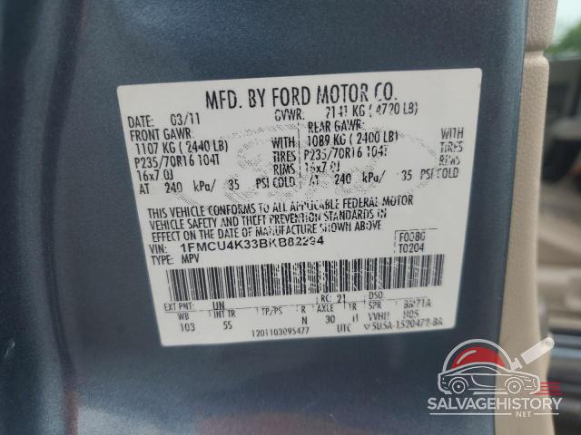 1FMCU4K33BKB82294 2011 FORD ESCAPE photo no. 13