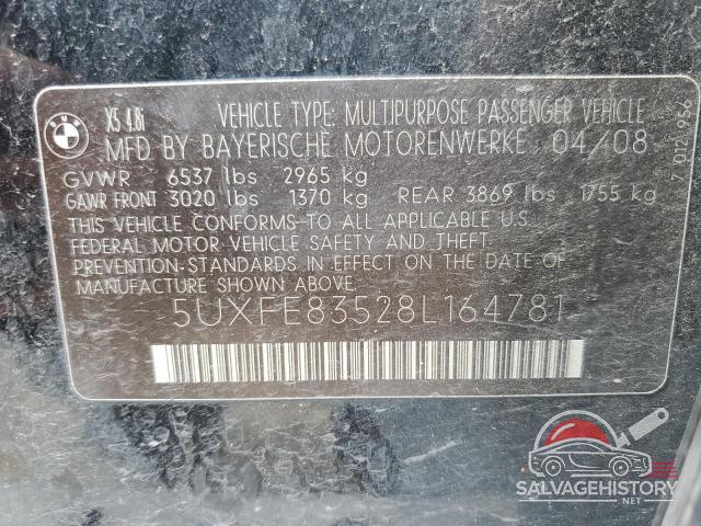 5UXFE83528L164781 2008 BMW X5 photo no. 13