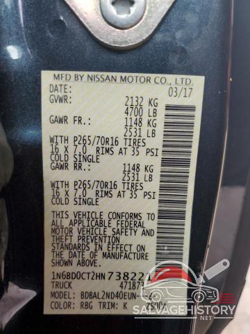 1N6BD0CT2HN738221 2017 NISSAN FRONTIER photo no. 12