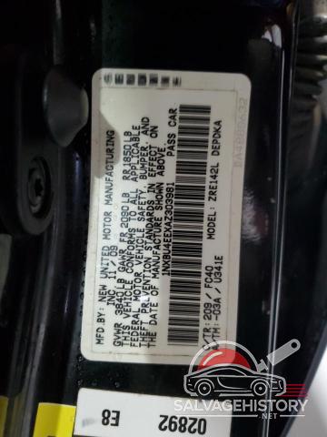 1NXBU4EEXAZ303981 2010 TOYOTA COROLLA photo no. 12