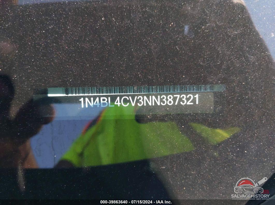 1N4BL4CV3NN387321 2022 NISSAN ALTIMA photo no. 9