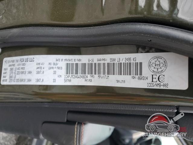 1C4PJMCS4GW348634 2016 JEEP GRAND CHER photo no. 14