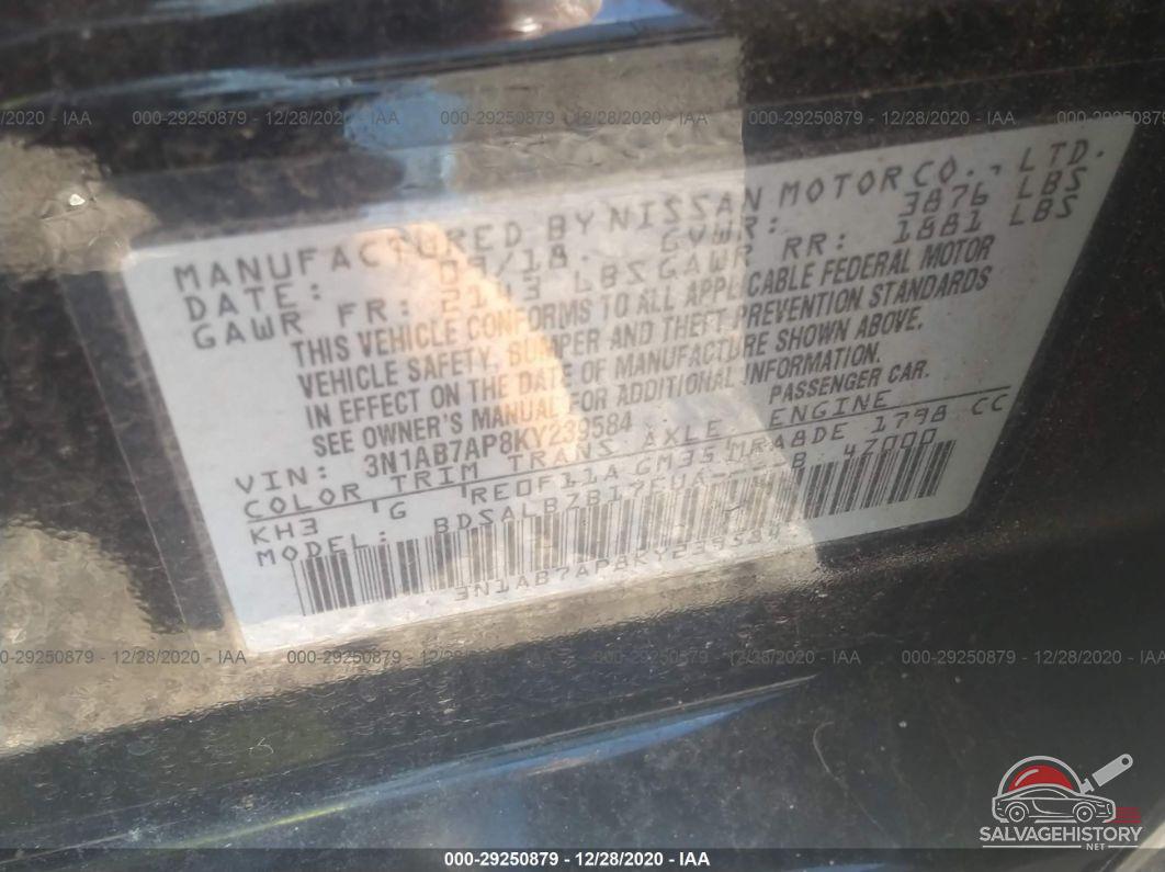3N1AB7AP8KY239584 2019 NISSAN SENTRA photo no. 9