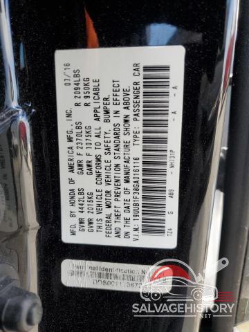 19UUB1F38GA016116 2016 ACURA TLX photo no. 12