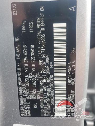 5TDKDRBH8PS030438 2023 TOYOTA HIGHLANDER photo no. 13