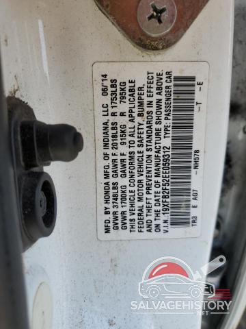 19XFB2F52EE059312 2014 HONDA CIVIC photo no. 12