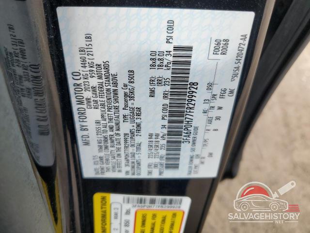 3FA6P0H77FR299928 2015 FORD FUSION photo no. 12
