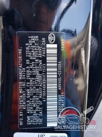 4T1BB46KX9U071503 2009 TOYOTA CAMRY photo no. 12
