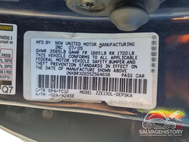 1NXBR32E05Z564638 2005 TOYOTA COROLLA photo no. 13