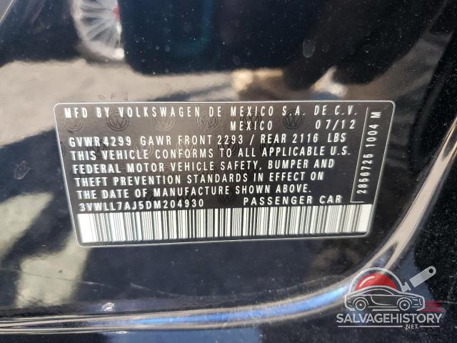 3VWLL7AJ5DM204930 2013 VOLKSWAGEN JETTA photo no. 12
