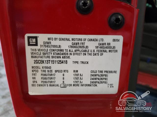 2GCEK13T151125418 2005 CHEVROLET All Models photo no. 12