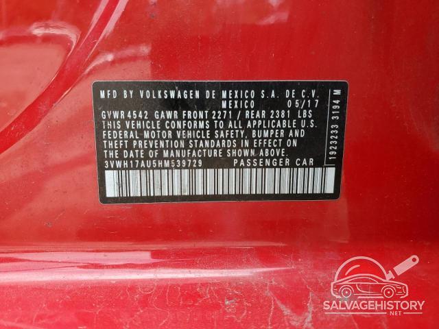 3VWH17AU5HM539729 2017 VOLKSWAGEN GOLF photo no. 12