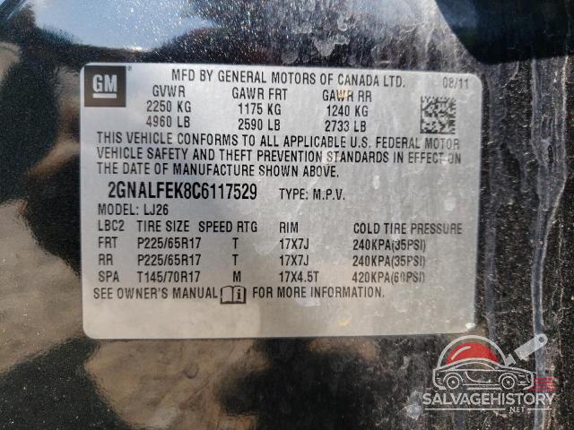 2GNALFEK8C6117529 2012 CHEVROLET EQUINOX photo no. 12