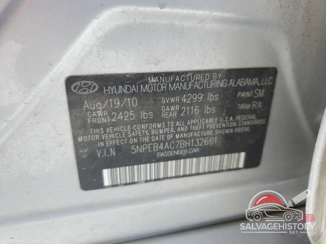 5NPEB4AC7BH132601 2011 HYUNDAI SONATA photo no. 12