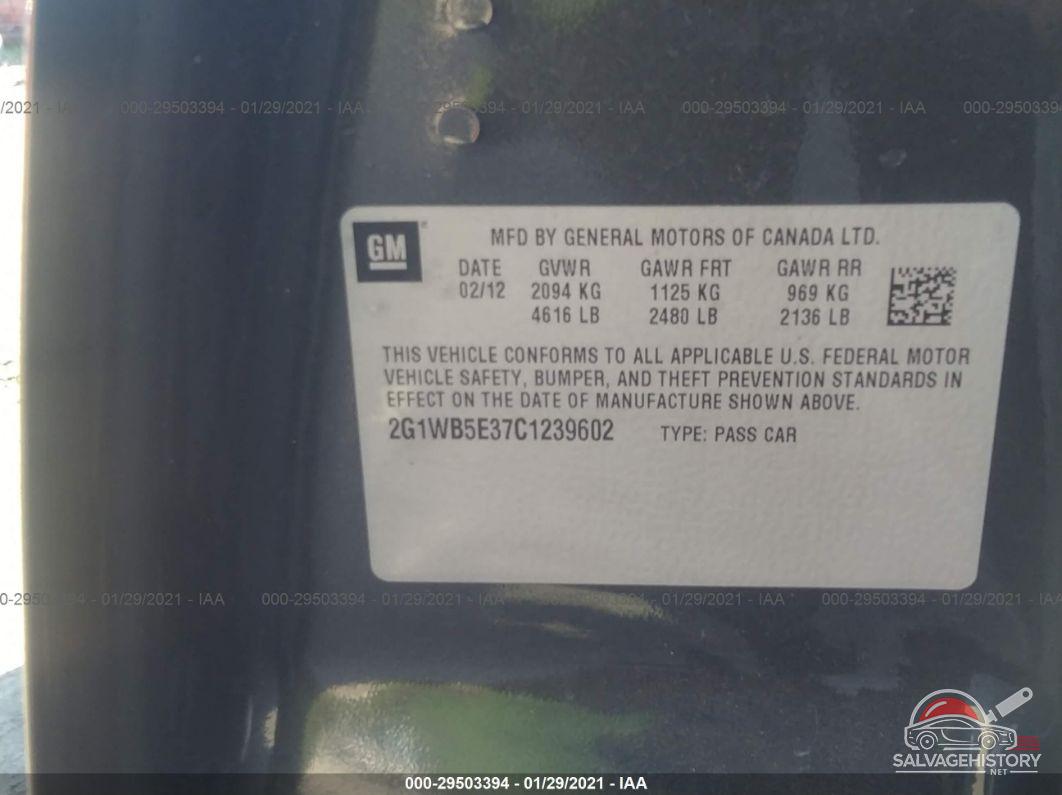 2G1WB5E37C1239602 2012 CHEVROLET IMPALA photo no. 9
