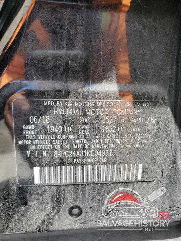 3KPC24A31KE040315 2019 HYUNDAI ACCENT photo no. 12