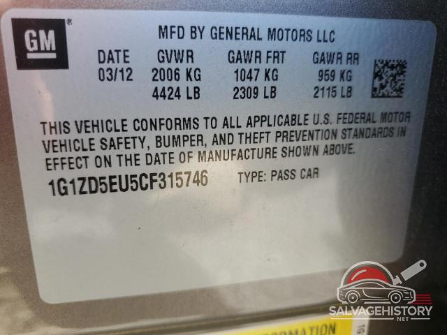 1G1ZD5EU5CF315746 2012 CHEVROLET MALIBU photo no. 13