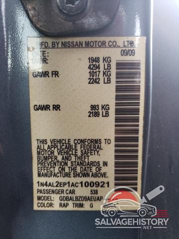 1N4AL2EP1AC100921 2010 NISSAN ALTIMA photo no. 12