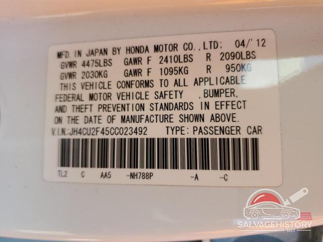 JH4CU2F45CC023492 2012 ACURA TSX photo no. 12