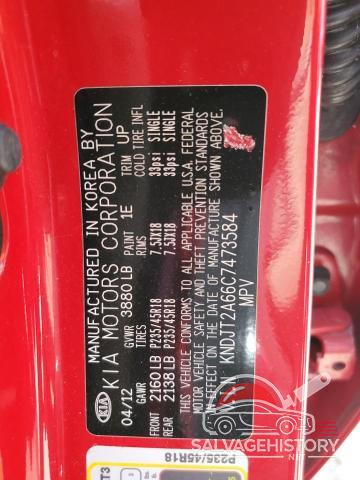KNDJT2A66C7473584 2012 KIA SOUL photo no. 12