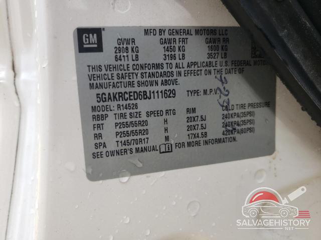5GAKRCED6BJ111629 2011 BUICK ENCLAVE photo no. 14