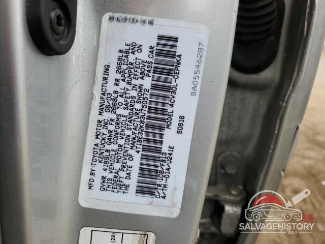 4T1BE32K83U750572 2003 TOYOTA CAMRY photo no. 12