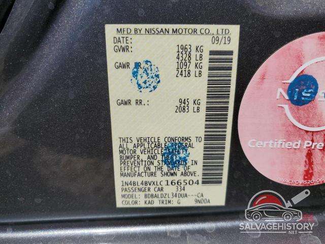 1N4BL4BVXLC166504 2020 NISSAN ALTIMA photo no. 12
