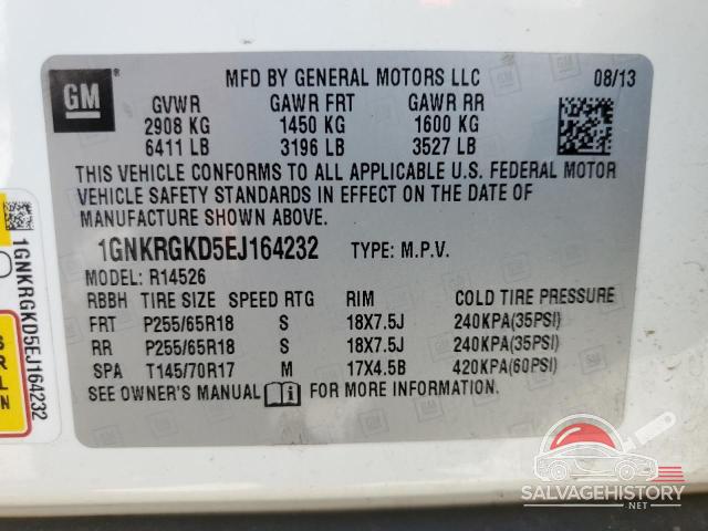 1GNKRGKD5EJ164232 2014 CHEVROLET TRAVERSE photo no. 13